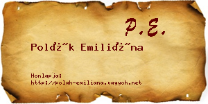 Polák Emiliána névjegykártya